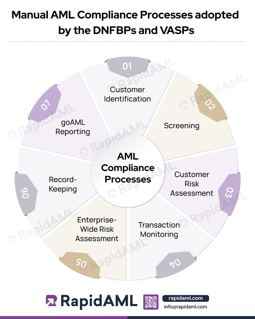 Manual AML compliance processes adopted by the DNFBPs and VASPs