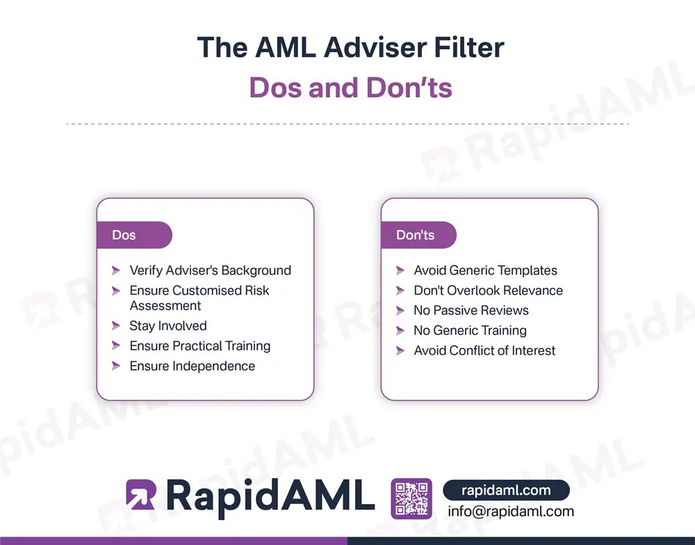 The AML Adviser Filter Dos and Don’ts